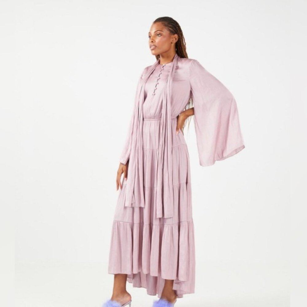 BRAND NEW BCBG MAXAZRIA Elisa Tiered Maxi Dress DAWN PINK
